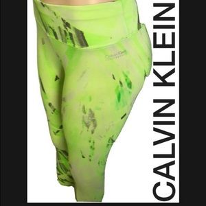 Calvin Klein performance leggings green neon sz M